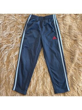 Adidas Kids Navy Joggers with Red Logo